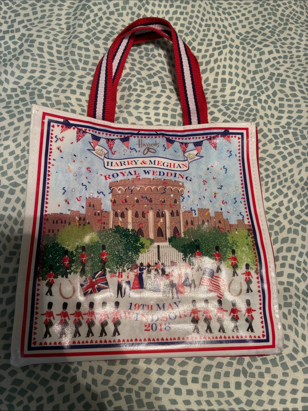Harrods Red, White & Blue Royal Wedding Canvas Tote